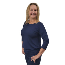 WOMEN'S BONI TOP 3/4 SLEEVE NAVY
