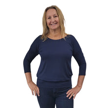 WOMEN'S BONI TOP 3/4 SLEEVE NAVY