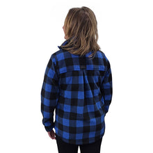 WOMEN'S CAMP JACKET BUFFALO CHECK BLUE 3 POCKETS
