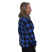 WOMEN'S CAMP JACKET BUFFALO CHECK BLUE 3 POCKETS