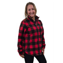WOMEN'S CAMP JACKET BUFFALO CHECK RED 3 POCKETS