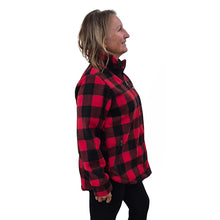 WOMEN'S CAMP JACKET BUFFALO CHECK RED 3 POCKETS