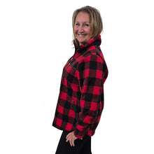 WOMEN'S CAMP JACKET BUFFALO CHECK RED 3 POCKETS