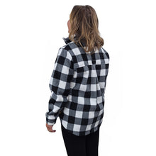 WOMEN'S CAMP JACKET BUFFALO CHECK WHITE 3 POCKETS