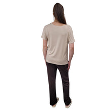 WOMEN'S CASUAL PANT BAMBOO FRENCH TERRY BROWN