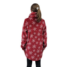 WOMEN'S COWL TUNIC WHISPER PRINT SNOWFLAKE