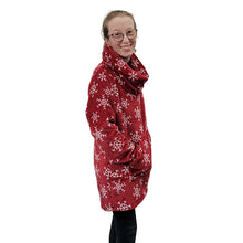 WOMEN'S COWL TUNIC WHISPER PRINT SNOWFLAKE