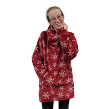 WOMEN'S COWL TUNIC WHISPER PRINT SNOWFLAKE