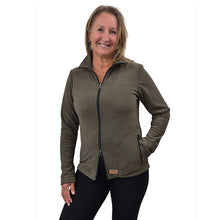 WOMEN'S FITTED CARDIGAN MICRO FLEECE SAND