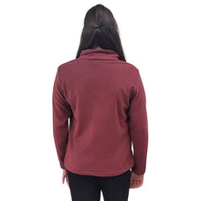 WOMEN'S FITTED CARDIGAN MICRO FLEECE WINE