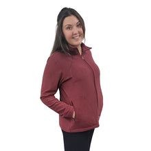 WOMEN'S FITTED CARDIGAN MICRO FLEECE WINE