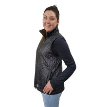 WOMEN'S FITTED FULL ZIP VEST PUFFER BLACK
