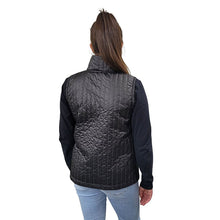 WOMEN'S FITTED FULL ZIP VEST PUFFER BLACK