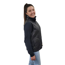 WOMEN'S FITTED FULL ZIP VEST PUFFER BLACK