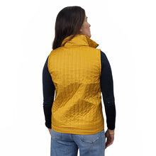 WOMEN'S FITTED FULL ZIP VEST PUFFER GOLD