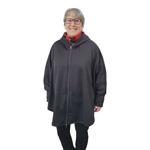 WOMEN'S FULL ZIP HOODED SWANCHO MICRO BOND BLACK