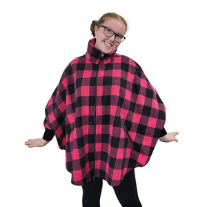 WOMEN'S FULL ZIP SWANCHO BUFFALO CHECK FUCHSIA