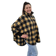 WOMEN'S FULL ZIP SWANCHO BUFFALO CHECK TAN