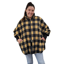 WOMEN'S FULL ZIP SWANCHO BUFFALO CHECK TAN