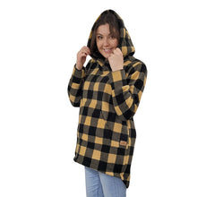 WOMEN'S HOODED TUNIC BUFFALO CHECK TAN