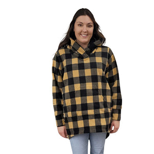 WOMEN'S HOODED TUNIC BUFFALO CHECK TAN