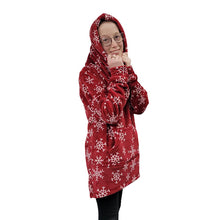 WOMEN'S HOODED TUNIC WHISPER PRINT SNOWFLAKE