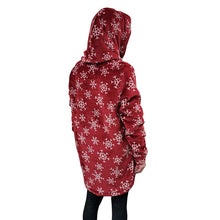 WOMEN'S HOODED TUNIC WHISPER PRINT SNOWFLAKE
