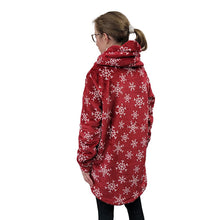 WOMEN'S HOODED TUNIC WHISPER PRINT SNOWFLAKE