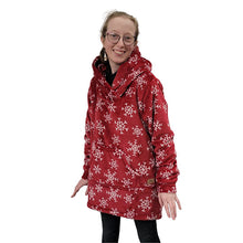 WOMEN'S HOODED TUNIC WHISPER PRINT SNOWFLAKE