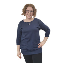 WOMEN'S KELI TOP 3/4 SLEEVE NAVY