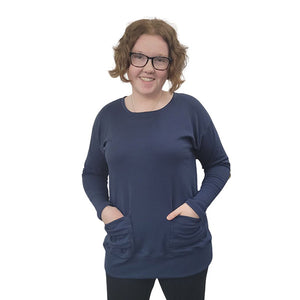 WOMEN'S KELI TOP LONG SLEEVE NAVY