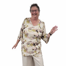 WOMEN'S LIVV LONG TOP BELL SLEEVE FLORAL BURST