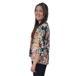WOMEN'S LIVV TOP BELL SLEEVE TIE DYE ORANGE