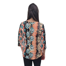 WOMEN'S LIVV TOP BELL SLEEVE TIE DYE ORANGE