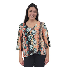 WOMEN'S LIVV TOP BELL SLEEVE TIE DYE ORANGE