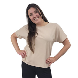 WOMEN'S LOOSE T SHIRT SLEEVE CHAMPAGNE