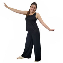 WOMEN'S PALAZZO PANTS BAMBOO BLACK
