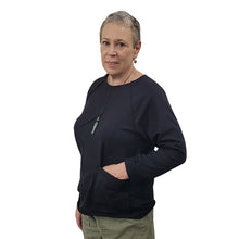 WOMEN'S SCRAP SWEATSHIRTS BAMBOO FRENCH TERRY BLACK