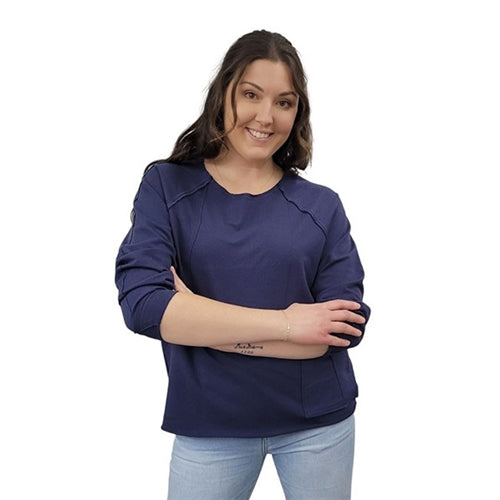 WOMEN'S SCRAP SWEATSHIRTS FRENCH TERRY NAVY