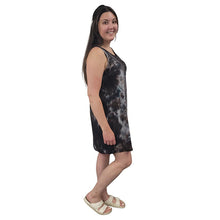 WOMEN'S SLEEVELESS DRESS TIE DYE COFFEE