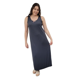 WOMEN'S SLEEVELESS LONG DRESS DARK GREY