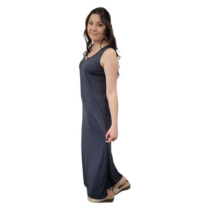 WOMEN'S SLEEVELESS LONG DRESS DARK GREY