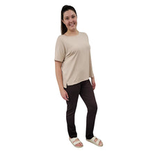 WOMEN'S SLIM FIT PANTS BAMBOO FRENCH TERRY BROWN