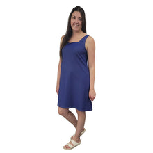 WOMEN'S SQUARE NECK TANK DRESS DENIM