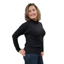 WOMEN'S TONI TOP LONG SLEEVE BAMBOO BLACK