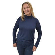WOMEN'S TONI TOP LONG SLEEVE BAMBOO NAVY
