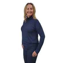 WOMEN'S TONI TOP LONG SLEEVE BAMBOO NAVY