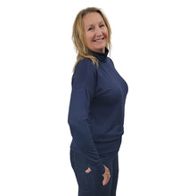 WOMEN'S TONI TOP LONG SLEEVE BAMBOO NAVY