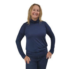WOMEN'S TONI TOP LONG SLEEVE BAMBOO NAVY