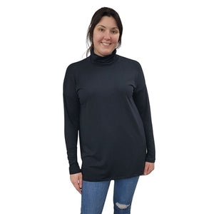 WOMEN'S TORI TOP LONG SLEEVE BAMBOO BLACK